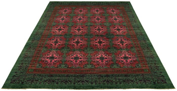 Pakistani Lahore Finest Collection 12'1" x 18'8" Hand-knotted Wool Rug 