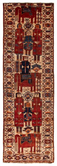 Persian Style 4'6" x 13'10" Hand-knotted Wool Rug 