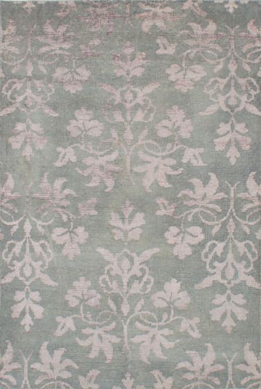 Indian La Seda 5'4" x 8'0" Hand-knotted Silk, Wool Rug 