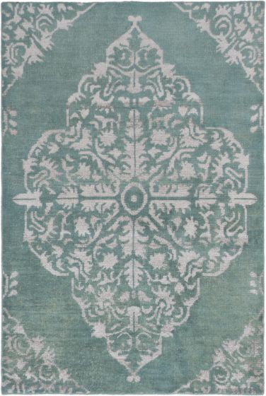 Indian La Seda 5'3" x 7'10" Hand-knotted Silk, Wool Rug 