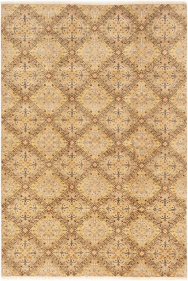Indian Chobi Twisted 6'1" x 9'0" Hand-knotted Wool Rug 