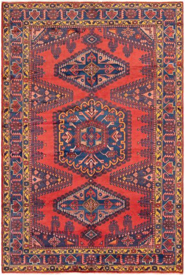 Persian Style 6'11" x 10'6" Hand-knotted Wool Rug 