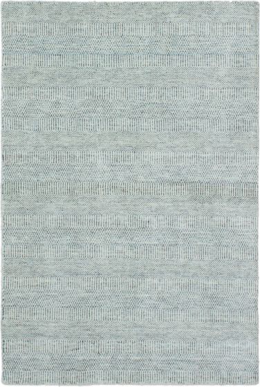 Indian Silk Shadow 4'1" x 6'1" Hand-knotted Viscose, Wool Rug 