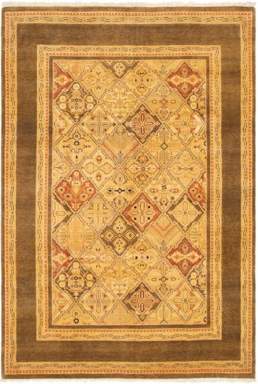 Pakistani Peshawar Oushak 5'10" x 8'9" Hand-knotted Wool Rug 