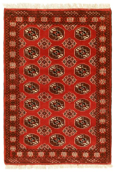 Turkmenistan Turkman 3'4" x 4'10" Hand-knotted Wool Rug 