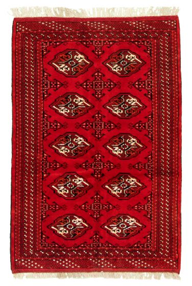 Turkmenistan Turkman 3'3" x 5'3" Hand-knotted Wool Rug 