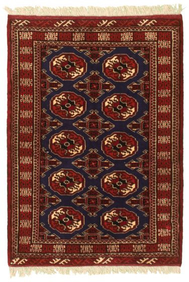 Tapis turkman 3'4" x 4'8" en laine