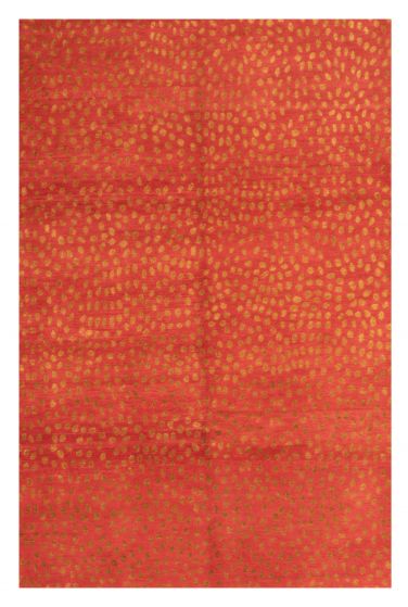 Nepal Opulence 6'0" x 8'10" Hand-knotted Silk, Wool Rug 