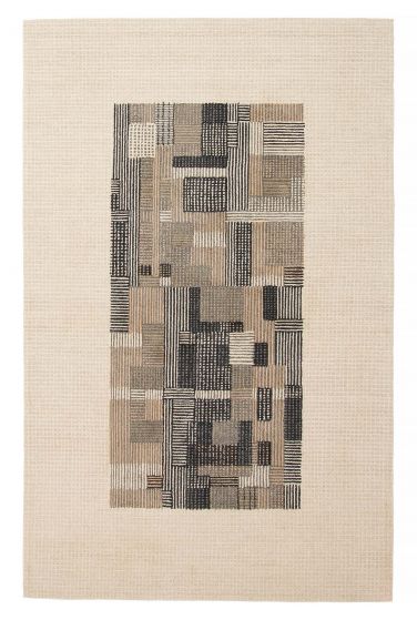 Indian Timeless 5'0" x 8'0" Hand Tufted Wool Rug 
