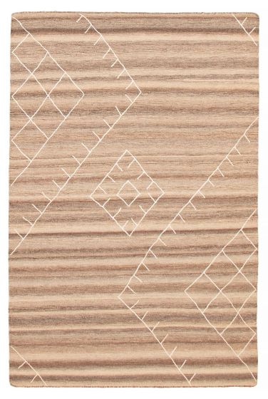 Indian Marrakech 5'2" x 8'0" Flat-Weave Wool Kilim 