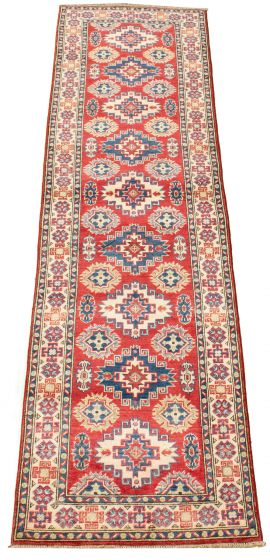 Afghan Finest Ghazni 2'8" x 9'11" Hand-knotted Wool Rug 