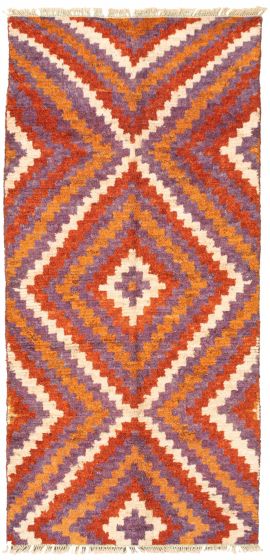 Pakistani Marrakech 4'8" x 9'9" Hand-knotted Wool Rug 