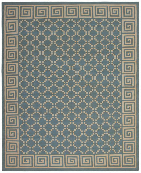 Turkish Ankara FW 9'4" x 11'9" Flat-Weave Wool Kilim 