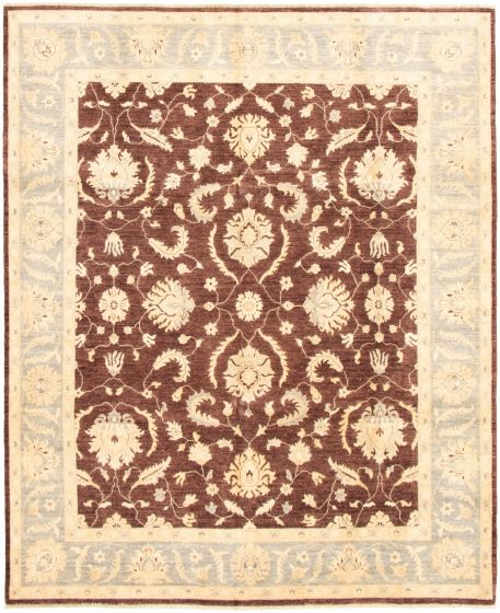 Pakistani Peshawar Oushak 7'10" x 9'9" Hand-knotted Wool Rug 