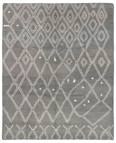Indian Tangier 8'0" x 9'8" Hand-knotted Wool Rug 