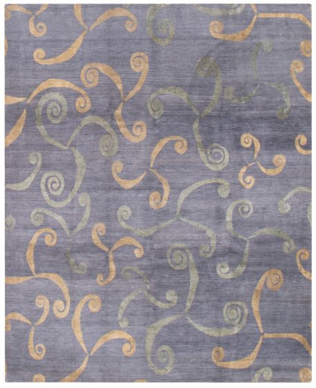 Nepal Opulence 8'0" x 10'0" Hand-knotted Silk, Wool Rug 