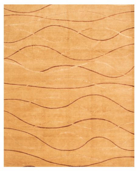Nepal Opulence 8'2" x 10'0" Hand-knotted Silk, Wool Rug 