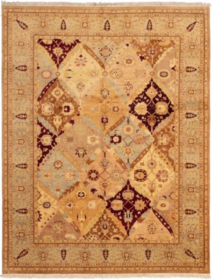 Pakistani Peshawar Oushak 9'2" x 11'10" Hand-knotted Wool Rug 