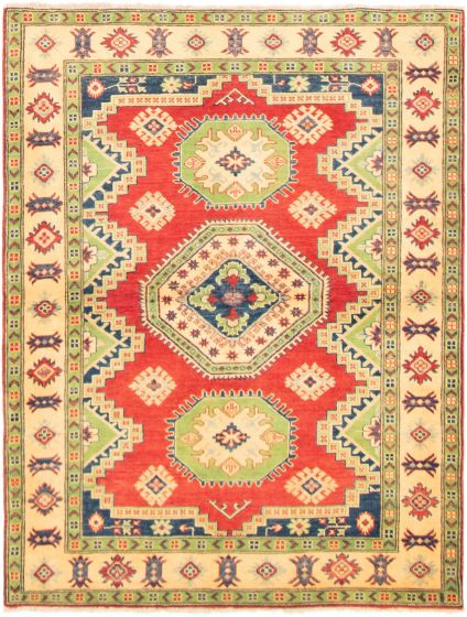 Afghan Finest Ghazni 5'0" x 6'6" Hand-knotted Wool Rug 