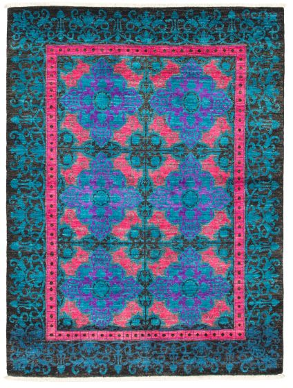 Pakistani Lahore Finest Collection 5'2" x 6'10" Hand-knotted Wool Rug 