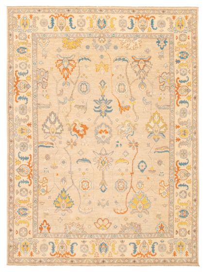 Pakistani Modern Oushak 8'10" x 12'0" Hand-knotted Wool Rug 