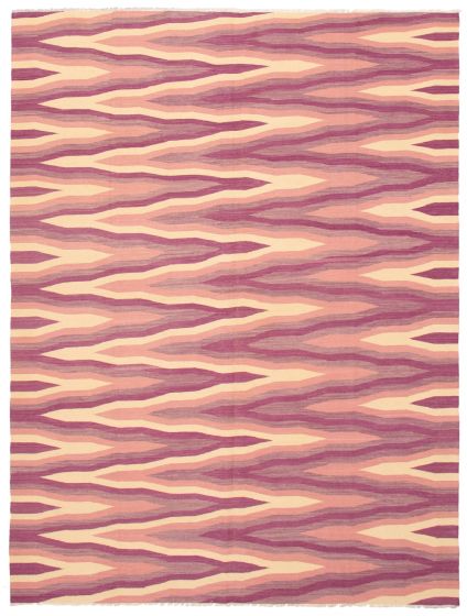Turkish Ankara FW 8'11" x 11'11" Flat-Weave Wool Kilim 