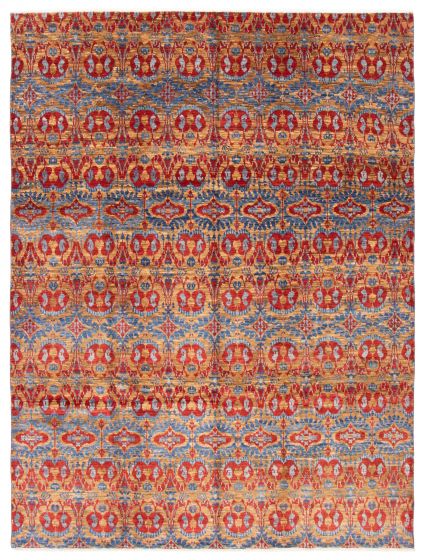 Indian Mystique 9'0" x 11'10" Hand-knotted Wool Rug 