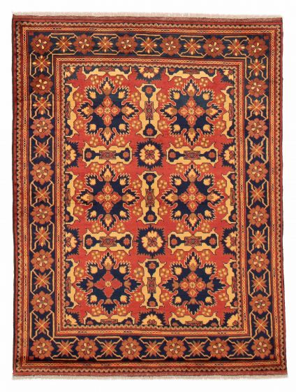 Afghan Finest Kargahi 5'1" x 6'7" Hand-knotted Wool Rug 