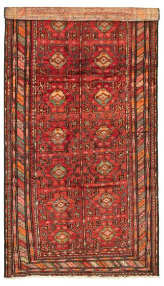 Persian Style 5'2" x 10'6" Hand-knotted Wool Rug 