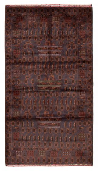 Afghan Rare War 3'9" x 7'0" Hand-knotted Wool Rug 