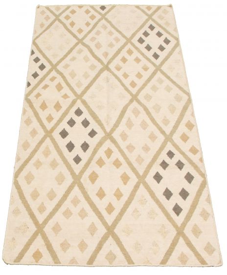 Turkish Pure & Organic 5'0" x 7'8" Flat-Weave Cotton Kilim 