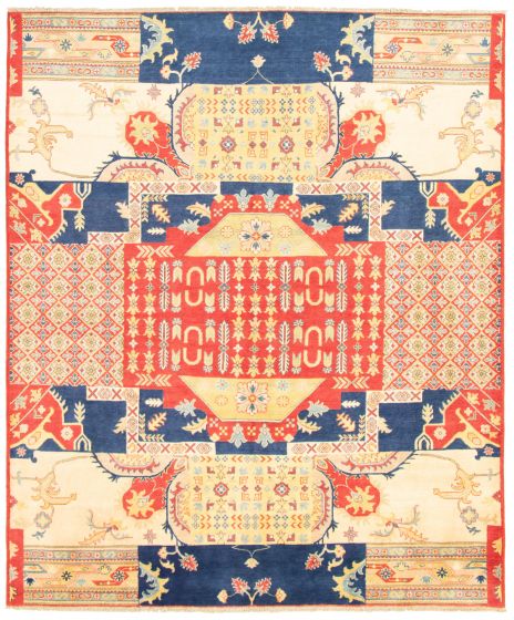 Afghan Finest Ghazni 8'2" x 9'10" Hand-knotted Wool Rug 