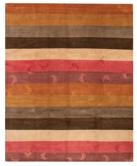 Nepal Opulence 8'1" x 10'0" Hand-knotted Silk, Wool Rug 