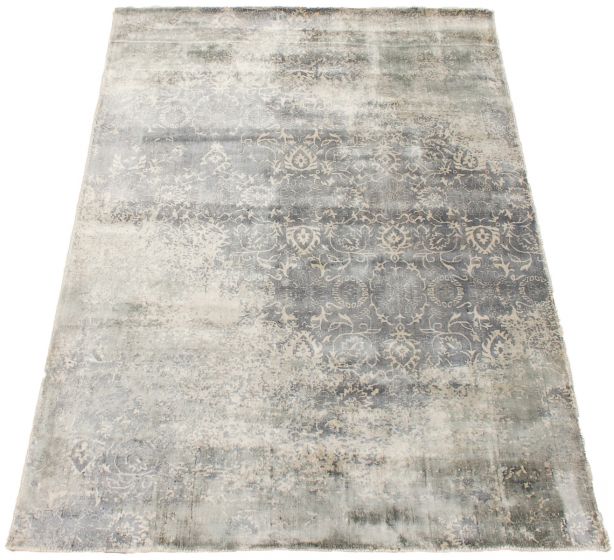 Indian Galleria 5'3" x 7'4" Hand-knotted Bamboo Silk Rug 