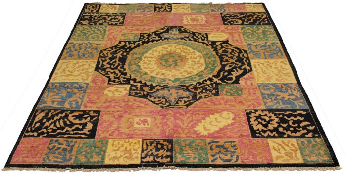 Indian Shalimar 8'4" x 9'7" Hand-knotted Wool Rug 