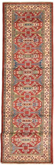 Afghan Finest Ghazni 2'11" x 12'11" Hand-knotted Wool Rug 
