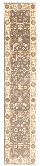 Indian Royal Oushak 2'5" x 11'11" Hand-knotted Wool Rug 