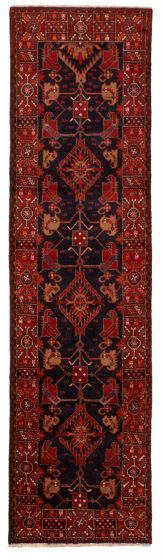 Persian Style 2'4" x 9'9" Hand-knotted Wool Blue Rug