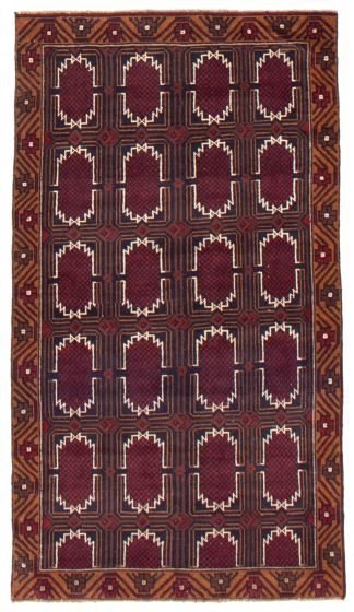 Afghan Baluch 3'6" x 6'3" Hand-knotted Wool Rug 