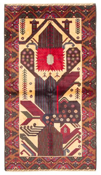 Tapis teimani 3'7" x 6'8" en laine