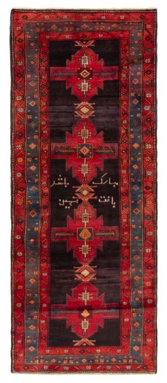 Persian Style 3'9" x 9'5" Hand-knotted Wool Rug 