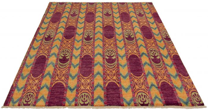Indian Shalimar 7'10" x 9'10" Hand-knotted Wool Rug 