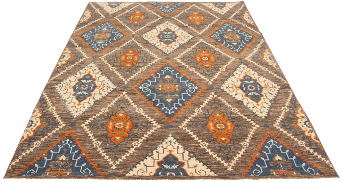 Pakistani Lahore Finest Collection 9'3" x 12'5" Hand-knotted Wool Rug 