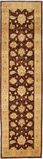 Afghan Chobi Finest 2'6" x 10'0" Hand-knotted Wool Rug 