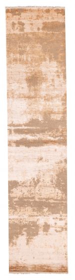 Indian Legacy 2'7" x 12'0" Hand-knotted Silk & Wool Runner Rug 