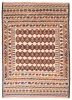 Afghan Shiravan SMK 4'6" x 6'5" Flat-Weave Wool Tapestry Kilim 