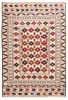 Afghan Shiravan SMK 4'5" x 6'5" Flat-Weave Wool Tapestry Kilim 