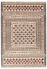 Afghan Shiravan SMK 3'10" x 5'8" Flat-Weave Wool Tapestry Kilim 