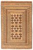 Afghan Shiravan SMK 4'2" x 6'4" Flat-Weave Wool Tapestry Kilim 