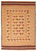 Afghan Shiravan SMK 4'2" x 6'1" Flat-Weave Wool Tapestry Kilim 